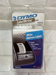 DYMO 30572 2 Rolls 520 Address Labels White 1 1/8″ X 3 1/2″ NEW