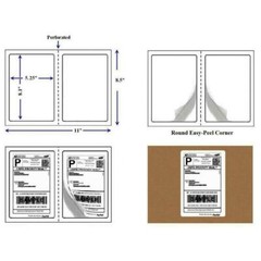 4000 Premium 8.5″ X 5.5″ Half Sheet Self Adhesive Shipping Labels Rounded Corner