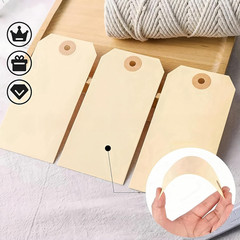 Pre-Strung Blank Shipping Labels with Wire, 120 PCS 4 3/4″ X 2 3/8″ Manila Ha…