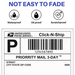5000 4″x6″ Fanfold Direct Thermal Shipping Labels Perforated for Zebra & Rollo