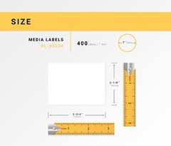 30 Rolls of 400 Media/Badge Labels in Cartons for DYMO® LabelWriters® 30324