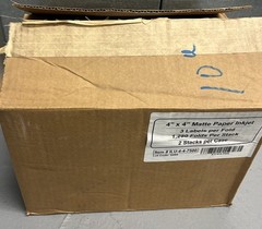 2,500 Labels 4” X 4” Matte Paper Inkjet. 3 Labels Per Fold, 1,250 Folds Stack