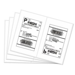 50-4000 Shipping Labels 8.5×5.5 Half Sheet Blank Labels Round Corner 2 Per Sheet