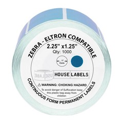 ZEBRA 2.25 x 1.25 BLUE Color Direct Thermal Labels – (1) Roll LP2824 ZP450