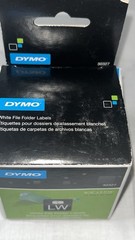 DYMO 30327 LabelWriter 1-UP File Folder Labels 9/16 x 3 7/16 White 130/Roll x 2
