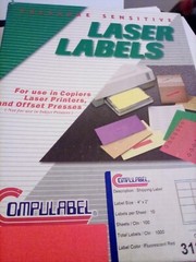 LASER LABELS #312175 8-1/2″ x 11″ Red Fluorescent – 100 SHEETS FREE SHIP