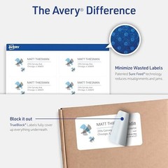 Customizable 2″ x 4″ Printable Shipping Labels – 1,250 Blank Stickers, White, 5-
