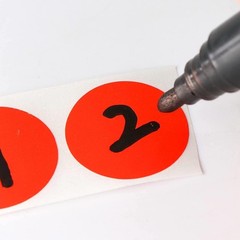 1“ Red Circle Dot Stickers Color Coding Labels, 1000PCS 2 Rolls