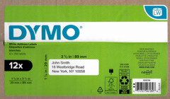 Dymo White Return Address Labels 1-1/8″ x 3-1/2″, 8 pack, 350 per, 2050768