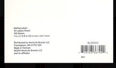 Baseline Blank Address Mailing Labels 3000 Per Pack Size 1”x 2-5/8″