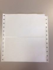 Continuous Feed Adhesive Computer Labels White 2 7/8″ x 5″ Pin-Fed Box of 2500