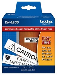 Brother DK4205 2-3/7″ Removable Continuous Tape for QL570, QL-570 label printers