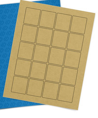 1.625 X 1.8125″ KRAFT BROWN Labels RECTANGLE Adhesive 20 PER SHEET LASER/INKJET