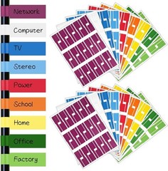 540 Pcs Cable Labels, 9 Colors Cord Label, Waterproof Cables Tags, Self Adhes…