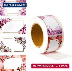 Labels for Jars 2″ x 1.2″ 250 Pcs Bottle Labels 4 Colors Name Tag Stickers Water
