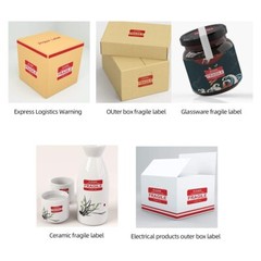 Self Adhesive Fragile Label for Shipping, Handle with Care Caution, 500Pcs 1Roll