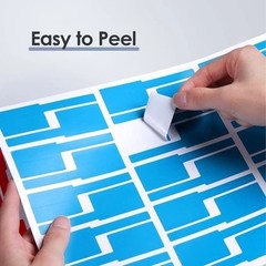 8 Sheet 240 Pcs Cable Labels for Management, Colorful Waterproof Cord Tags for E
