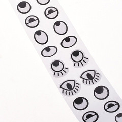 Black White Eye Stickers Labels -2000 Pcs per Roll