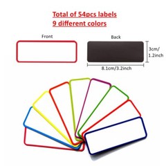 54 Pcs Magnetic Dry Erase Labels Name Plate Tags for Classroom Office Whiteboard