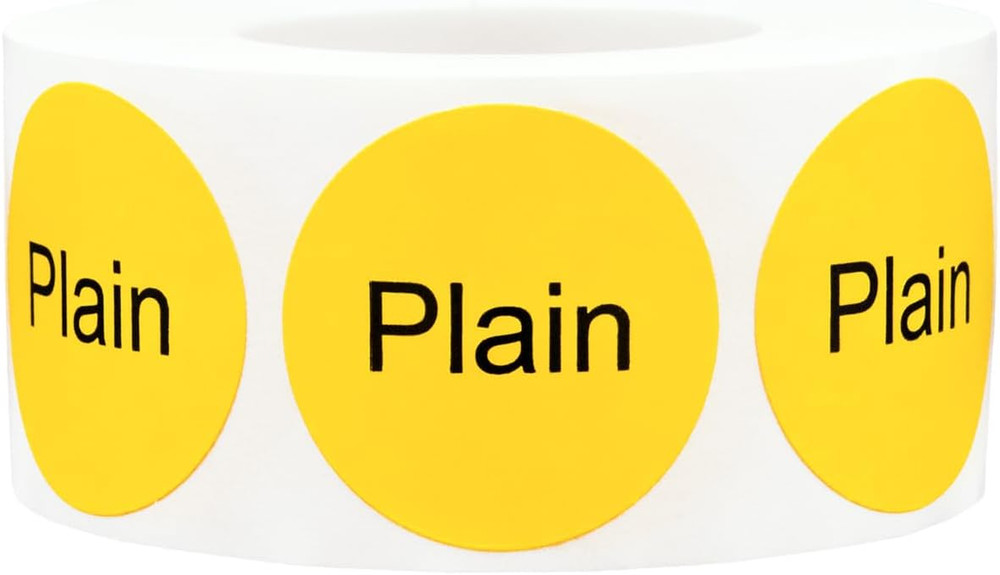 Plain Deli Labels 1 Inch 500 Total Stickers