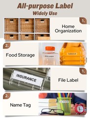 L1-C Label Maker Tape Refills 3 Rolls 16mm x 4m 0.63″ x 13′ Continuous Therma…