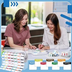 7000 Pcs Day of The Week Labels Food Labels with Adjustable Label Dispenser M…