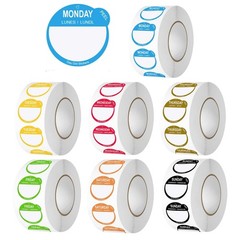 Removable Date Stickers for Food – 7000 Pcs 1″ Day Dots Labels for Kitchen & Res