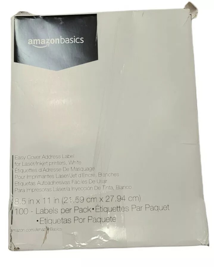 Amazonbasics Easy Cover Address Label For Laser/ink Jet Printer