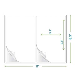 Rounded Corner Shipping Labels 8.5″ x 5.5″ Half Sheet Self Adhesive 2 Per Page