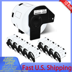 GREENCYCLE 10 Rolls Large Address Labels for Brother DK-1209 1-1/7″ x 2-3/7″