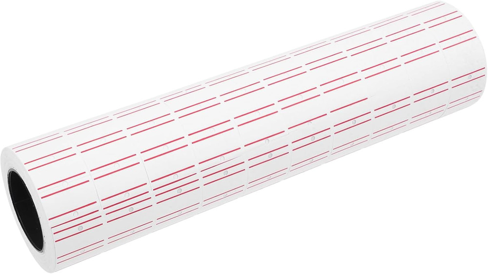 10 Rolls Self-Adhesive White Price Marker Labels for Retail and Office Use