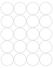 Laser/Inkjet Labels 2″ Round – 20 per Page | 50 Sheets 1000 Labels