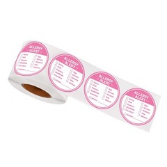 500pcs Allergy Alert Stickers, Circular Food Ingredient Allergy Stickers with…