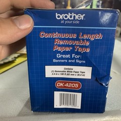 Brother Genuine DK-4205 Removable Continuous Length White Paper Labels