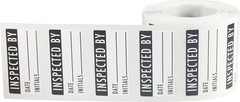 Inspected By Rectangle Labels, 0.75 x 1.5 Inch Adhesive Stickers, 500 Total L…