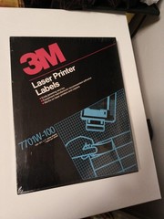 3M Laser Printer Labels 7701W-100 100 8 1/2″ X11″ 1 Label Per Sheet Brand New