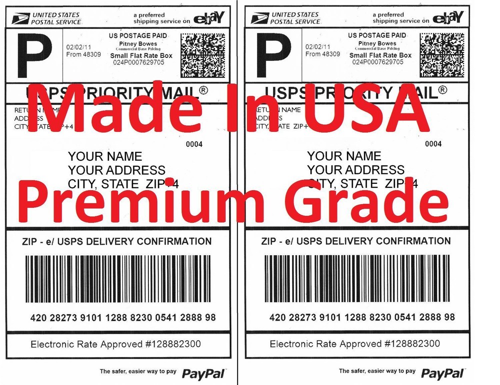 1400 Premium Shipping Labels-Made in USA-Self Adhesive-USPS UPS FED-8.5×11