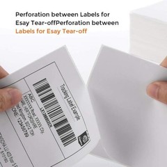 1000 4″x6″ Fanfold Direct Thermal Shipping Labels for Zebra & Rollo Printers