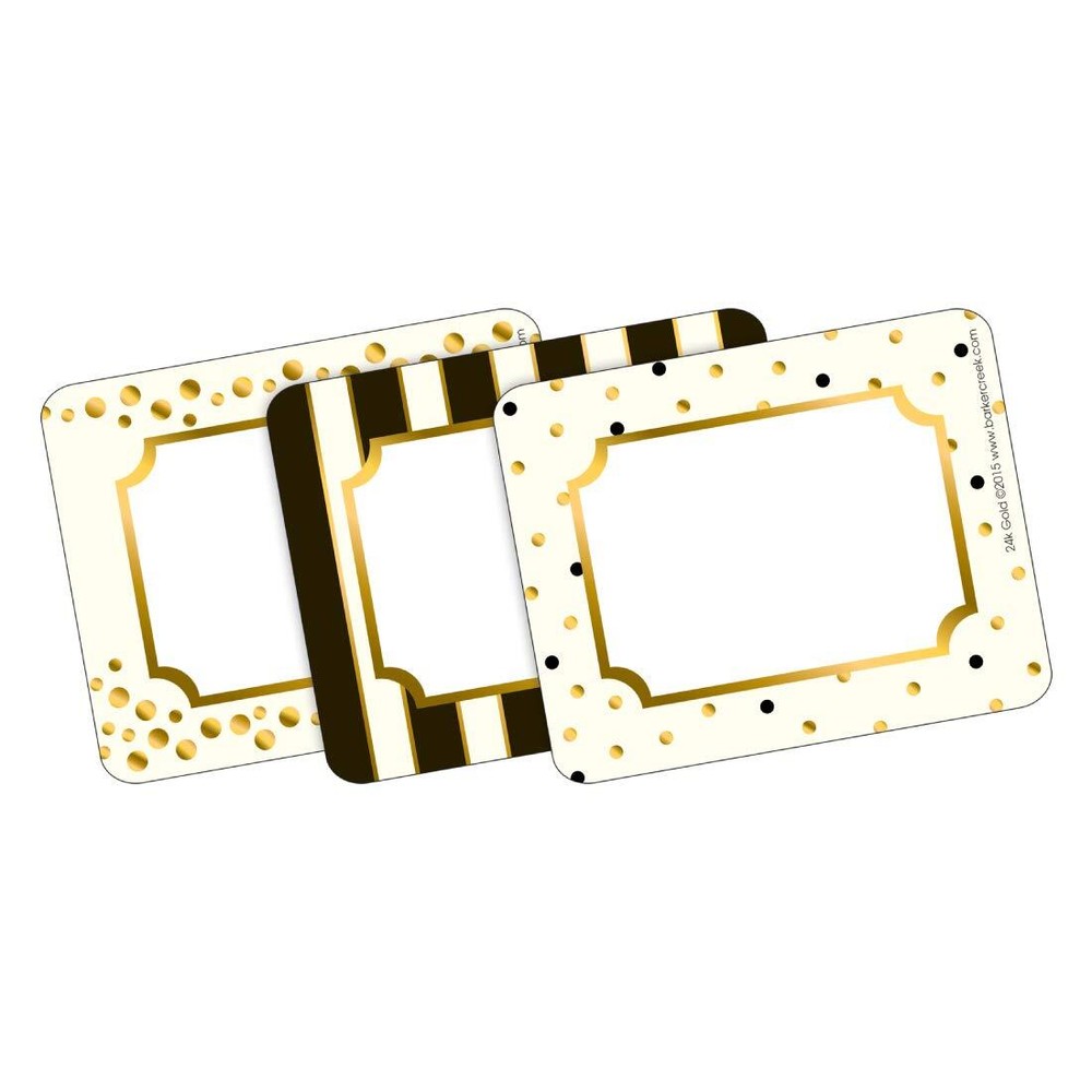Gold Multi-Purpose Name Tags 45 Self-Adhesive Labels for Gifts 3.5″x2.75″