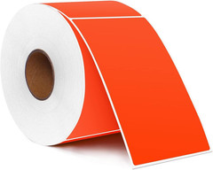 Rectangle Color Code Labels 3×5 Inch 500 Pack Fluorescent Red Adhesive Sticker