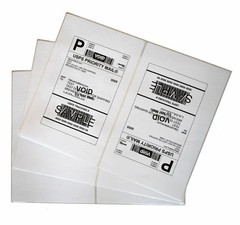 100-20000 | 8.5×5.5 Shipping Labels Half Sheet Self Adhesive 2 Per Sheet Blank