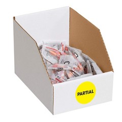 Tape Logic 2 Circle Label Partial Fluorescent Yellow Roll Of 500 Stickers For