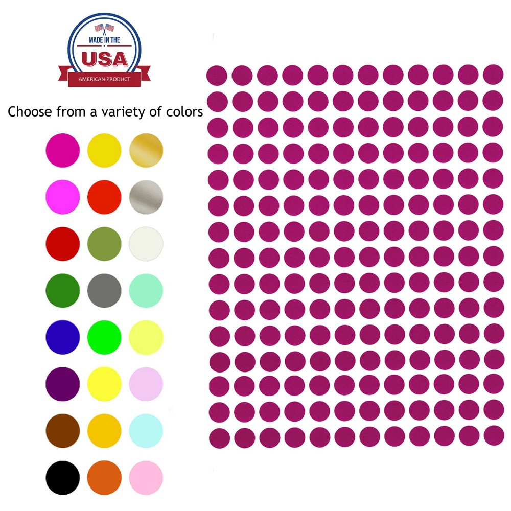 Royal Green Round Labels ~1/4 Inch 8mm Circle Color-Coding Self Adhesive Labels
