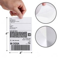 2000 4″ x 6″ Fanfold Direct Thermal Shipping Labels for Zebra and Rollo Printers