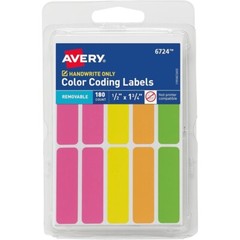 Removable Color-Coding Labels 180 Blank Stickers Organizing School Office Home