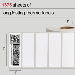 3″x1″ Direct Thermal Labels Barcode UPC FBA Labels1375/Roll for Zebra & Rollo