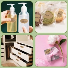 600 Kraft Paper Labels Stickers – Self-Adhesive Gift Tags for Jars & Packaging