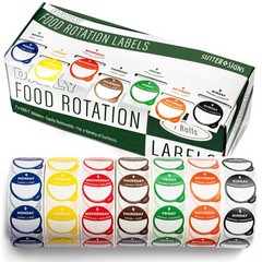 Date Stickers for Food – Day of the Week Day Dots Removable Food Labels, 1″ D…