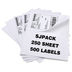 Half Page Self Adhesive Shipping Labels, 8.5″ x 5.5″ Shipping Labels Compatib…