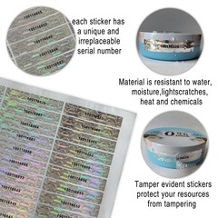 360 pcs Tamper Proof Hologram Stickers High Security Tamper Evident Seal, 5×1 cm